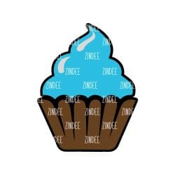 Alternative view of Cupcake – Acrylic Keychain Blank (3") | Optional Sticker or UV DTF