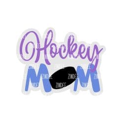 Cursive Hockey Mom – Acrylic Keychain Blank (3") | Optional Sticker or UV DTF