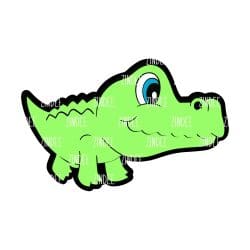 Cute Alligator – Mini Acrylic Charm Blank (1.5") | Optional Sticker or UV DTF