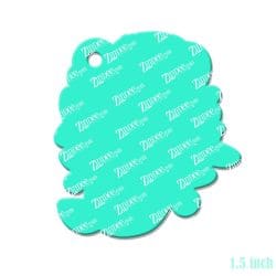Alternative view of Cute Mermaid – Mini Acrylic Charm Blank (1.5") | Optional Sticker or UV DTF