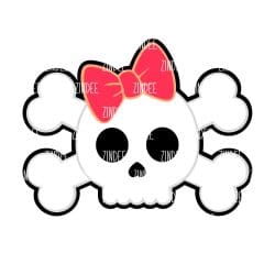 Cute Skull Crossbones – Acrylic Keychain Blank (2.5") | Optional Sticker or UV DTF