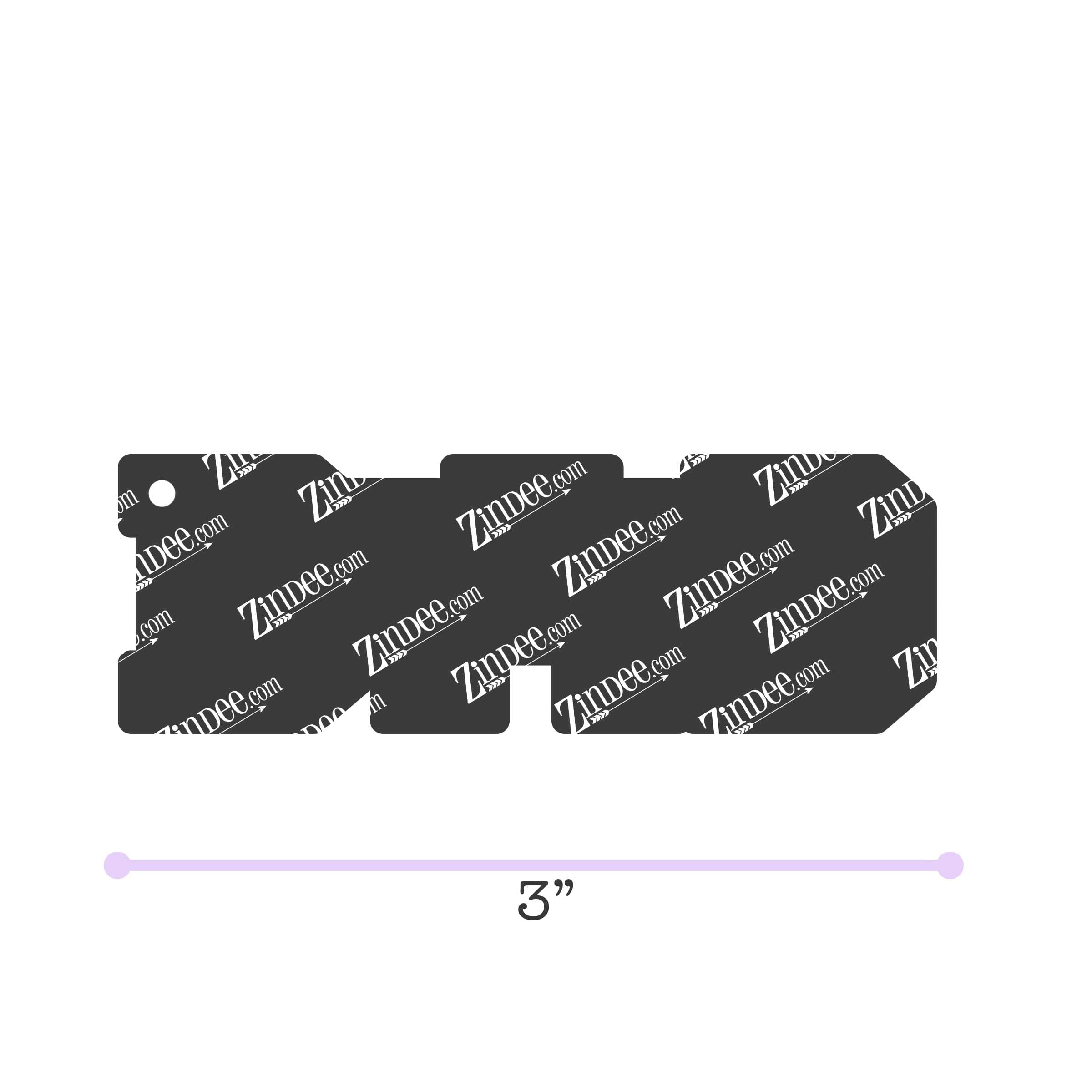 Dad (word) – Acrylic Keychain Blank (3") | Optional Sticker or UV DTF - Image 2