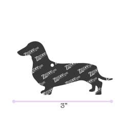 Alternative view of Dachshund – Acrylic Keychain Blank (3") | Optional Sticker or UV DTF