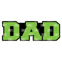 Dad (word) – Black Acrylic Keychain Blank (3") | Optional Sticker or UV DTF