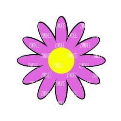 Daisy – Mini Acrylic Charm Blank (1.5") | Optional Sticker or UV DTF