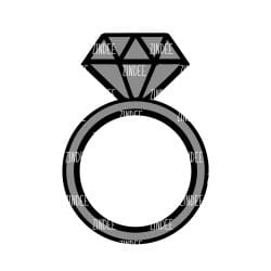 Diamond Ring – Acrylic Badge Reel Blank (2") No Hole | Optional Sticker or UV DTF