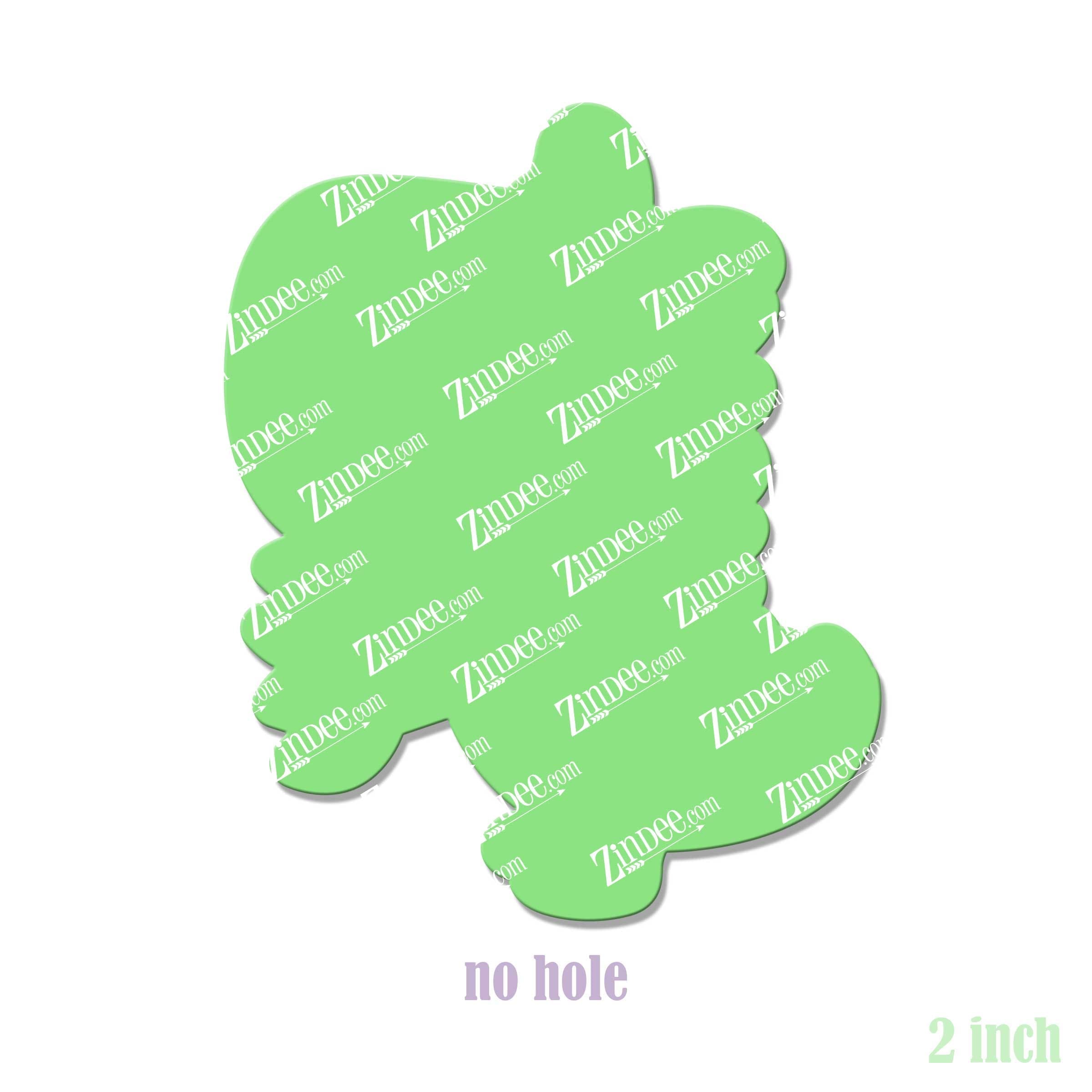 Dino with Arm Extenders (GIRL) – Acrylic Badge Reel Blank (2") No Hole | Optional Sticker or UV DTF - Image 2