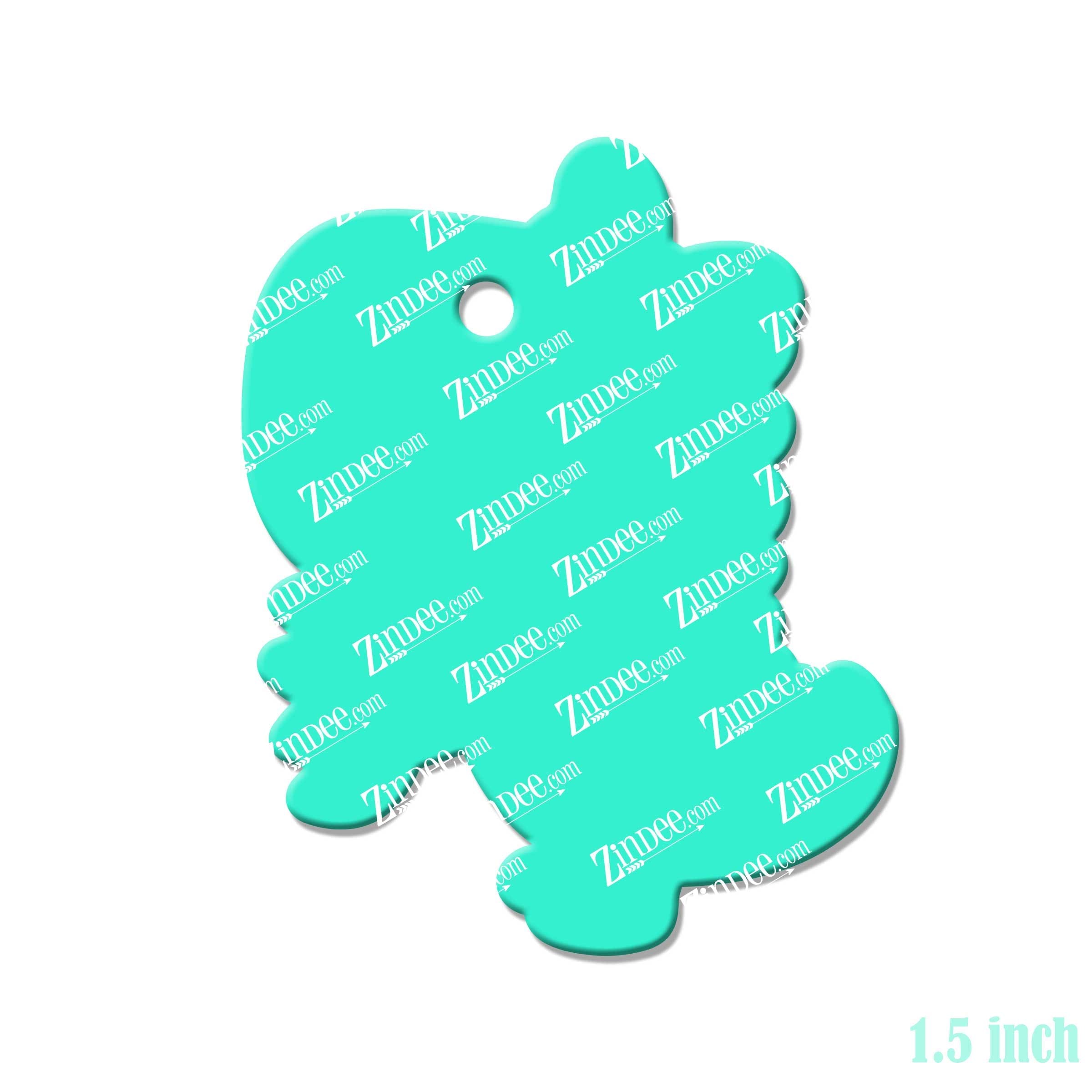 Dino with Arm Extenders (GIRL) – Mini Acrylic Charm Blank (1.5") | Optional Sticker or UV DTF - Image 2