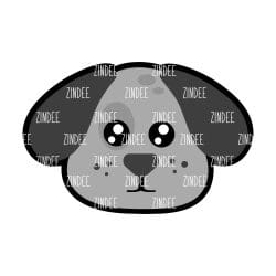 Dog Face – Mini Acrylic Charm Blank (1.5") | Optional Sticker or UV DTF