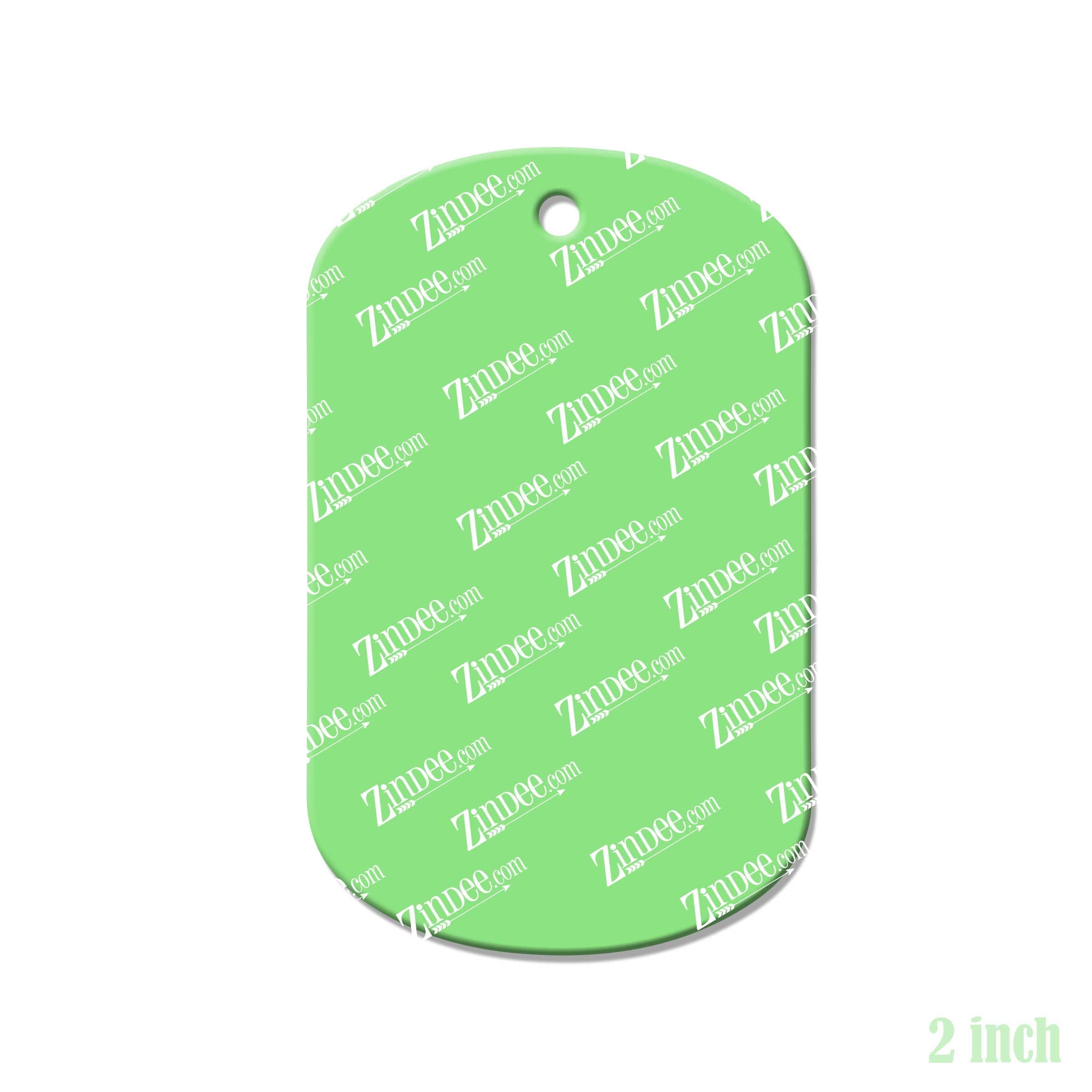 Dog Tag/Pill Shape – Acrylic Keychain Blank (2") | Optional Sticker or UV DTF - Image 2