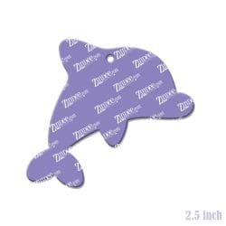 Alternative view of Dolphin Baby – Acrylic Keychain Blank (2.5") | Optional Sticker or UV DTF