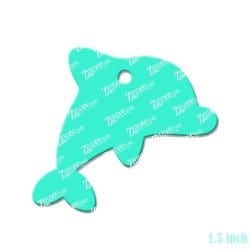 Alternative view of Dolphin Baby – Mini Acrylic Charm Blank (1.5") | Optional Sticker or UV DTF