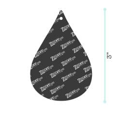 Alternative view of Droplet – Acrylic Keychain Blank (3") | Optional Sticker or UV DTF