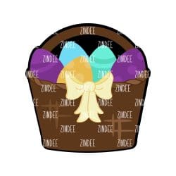 Easter Basket – Mini Acrylic Charm Blank (1.5") | Optional Sticker or UV DTF