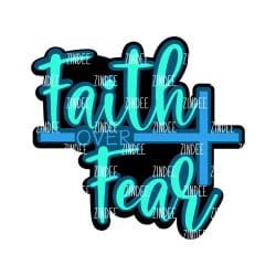 Faith Over Fear – Mini Acrylic Charm Blank (1.5") | Optional Sticker or UV DTF
