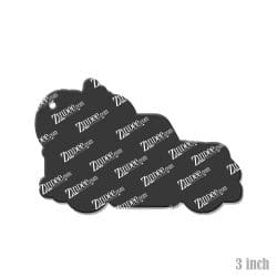 Alternative view of Fall Truck – Acrylic Keychain Blank (3") | Optional Sticker or UV DTF