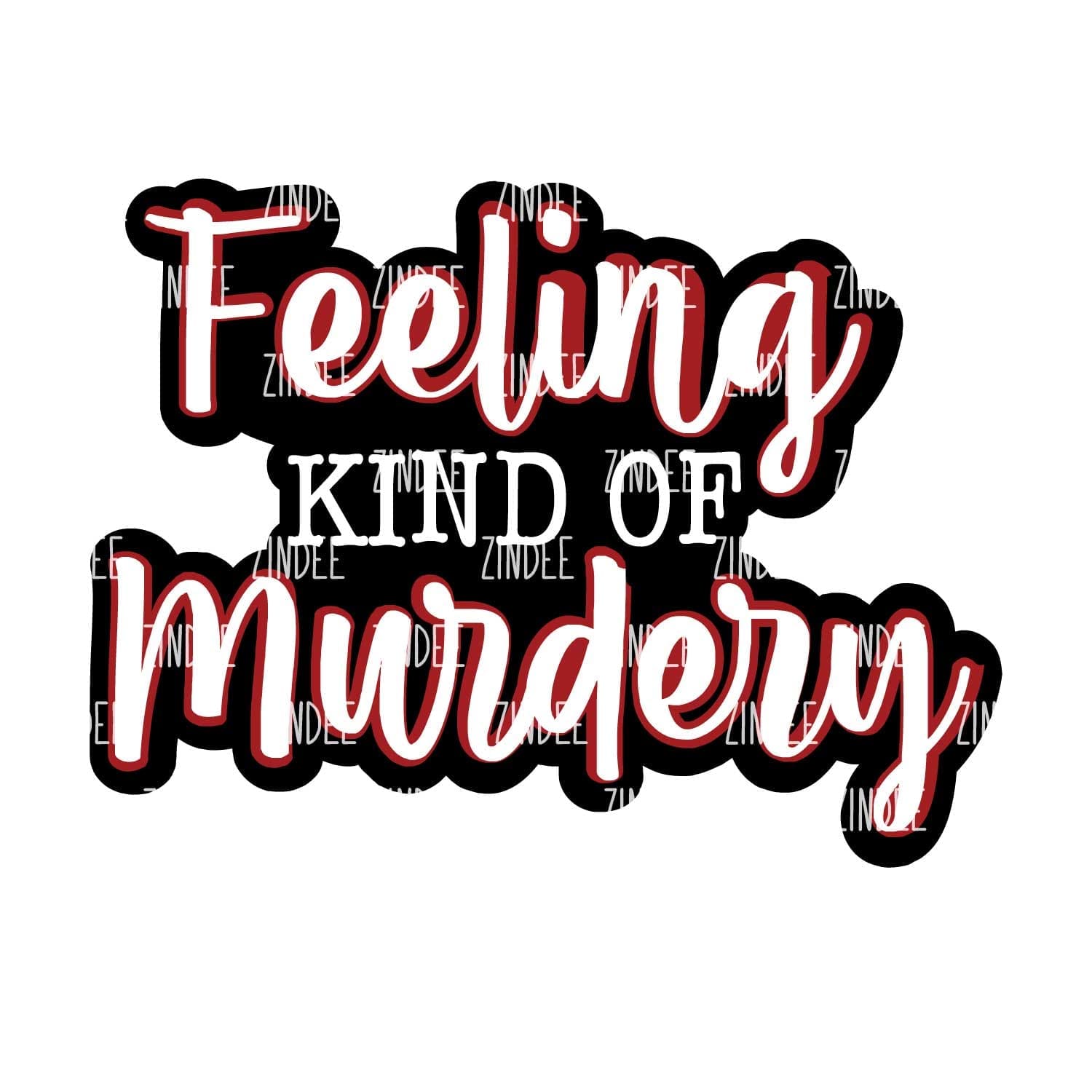 Feeling Murdery – Mini Acrylic Charm Blank (1.5") | Optional Sticker or UV DTF