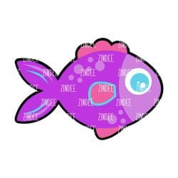 Fish – Mini Acrylic Charm Blank (1.5") | Optional Sticker or UV DTF