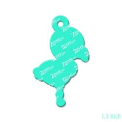Alternative view of Flamingo Baby – Mini Acrylic Charm Blank (1.5") | Optional Sticker or UV DTF