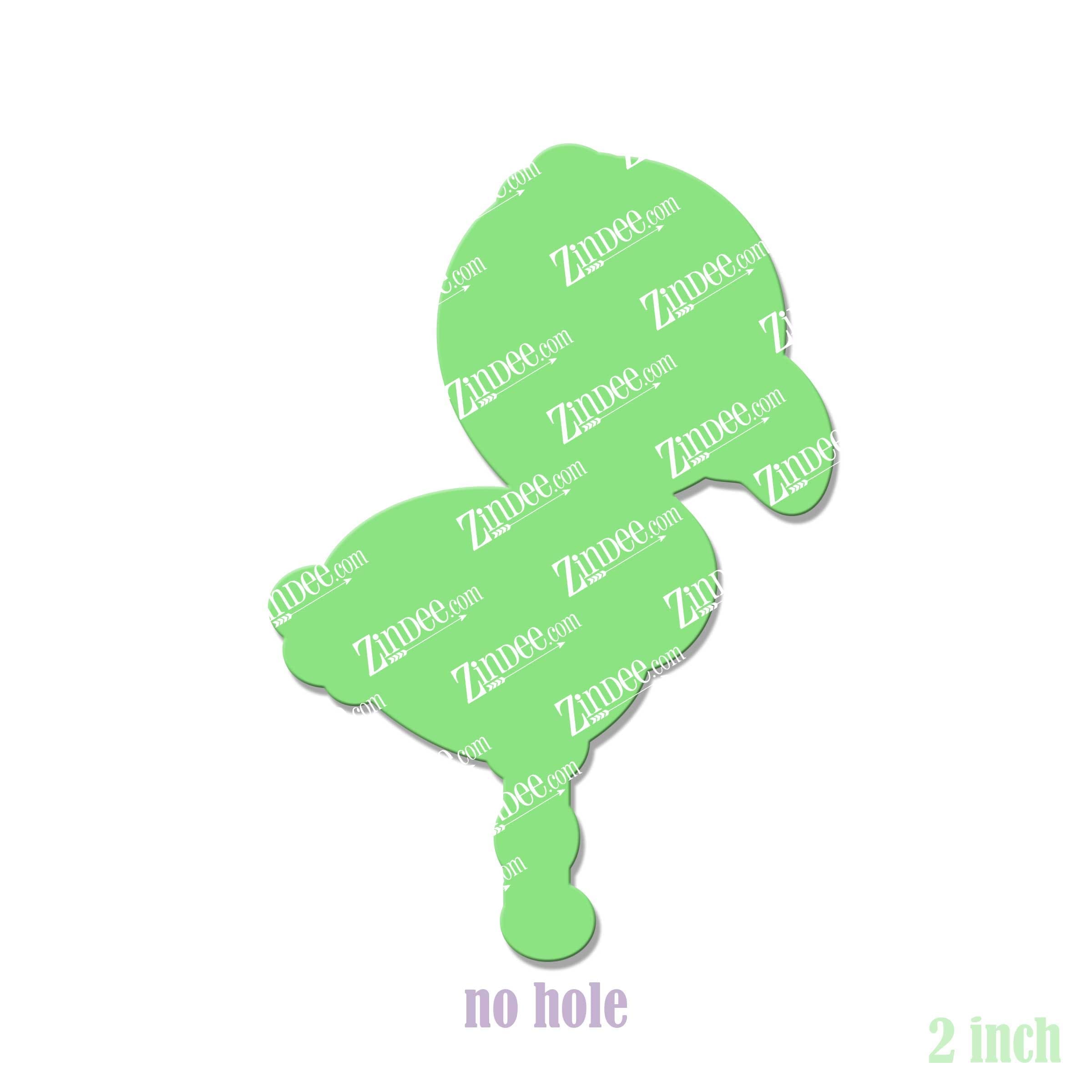 Flamingo Baby – Acrylic Badge Reel Blank (2") No Hole | Optional Sticker or UV DTF - Image 2