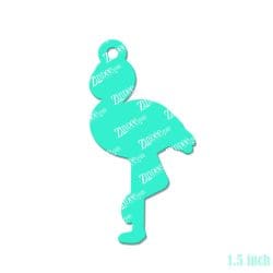 Alternative view of Flamingo – Mini Acrylic Charm Blank (1.5") | Optional Sticker or UV DTF