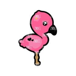 Flamingo Baby – Mini Acrylic Charm Blank (1.5") | Optional Sticker or UV DTF
