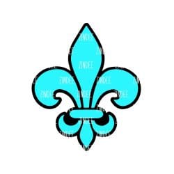Fleur De Lis – Mini Acrylic Charm Blank (1.5") | Optional Sticker or UV DTF