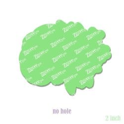 Alternative view of Floral Brain – Acrylic Badge Reel Blank (2") No Hole | Optional Sticker or UV DTF