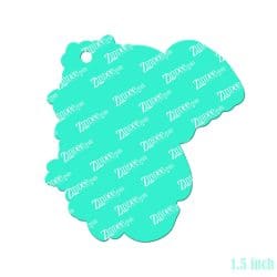 Alternative view of Floral Elephant – Mini Acrylic Charm Blank (1.5") | Optional Sticker or UV DTF