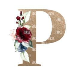 Floral Letter P (download)