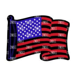 Flying Flag – Mini Acrylic Charm Blank (1.5") | Optional Sticker or UV DTF