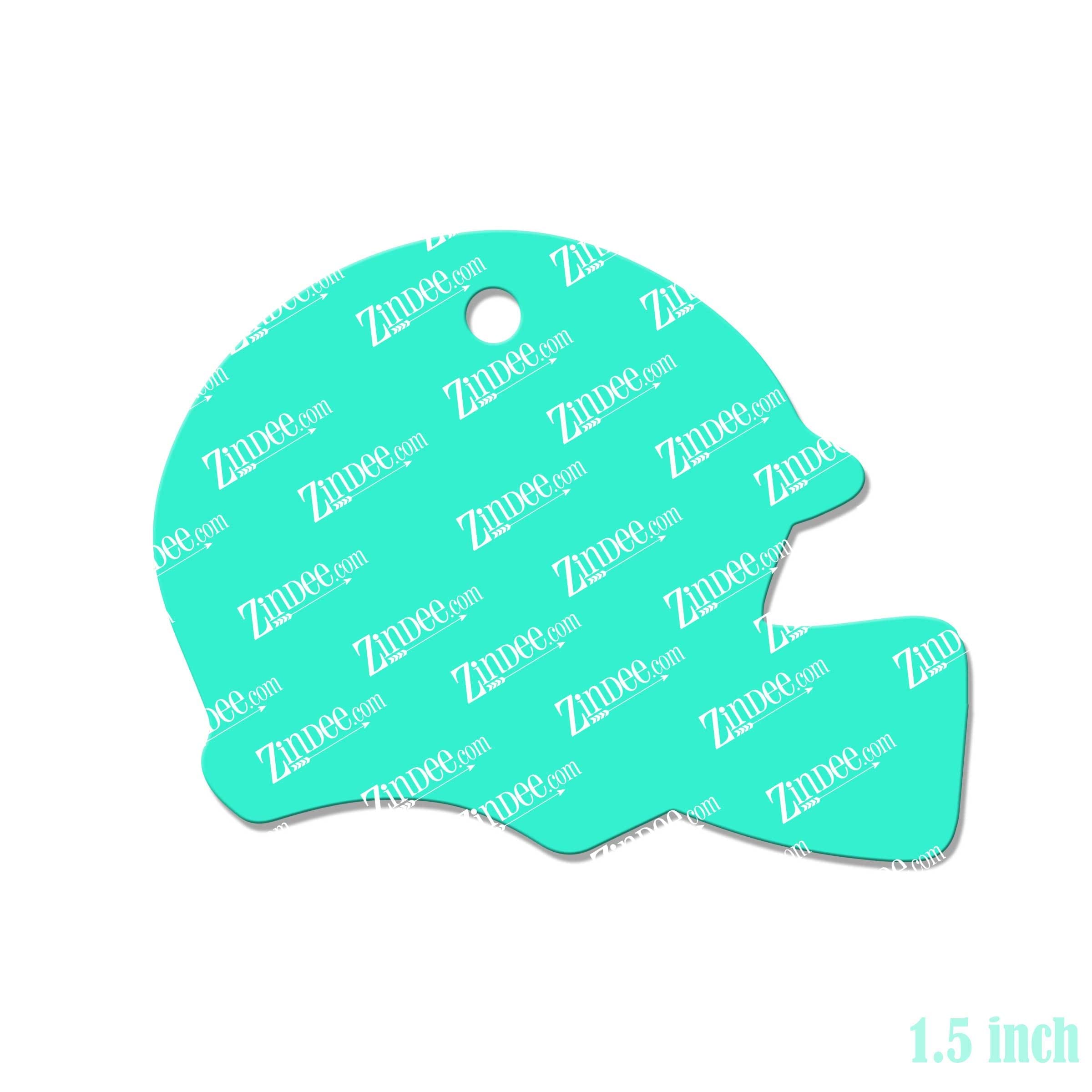 Football Helmet – Mini Acrylic Charm Blank (1.5") | Optional Sticker or UV DTF - Image 2