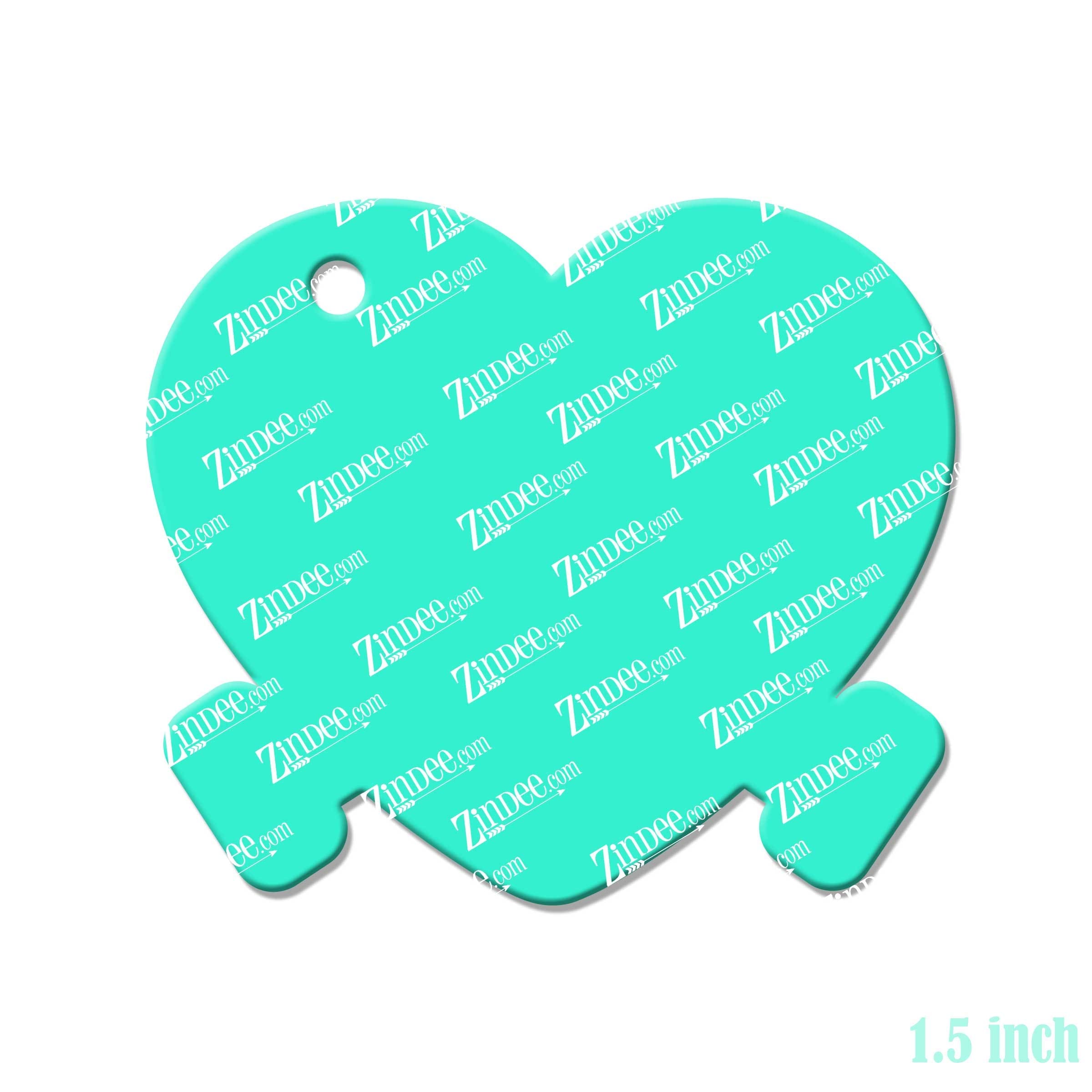 Frankenheart – Mini Acrylic Charm Blank (1.5") | Optional Sticker or UV DTF - Image 2