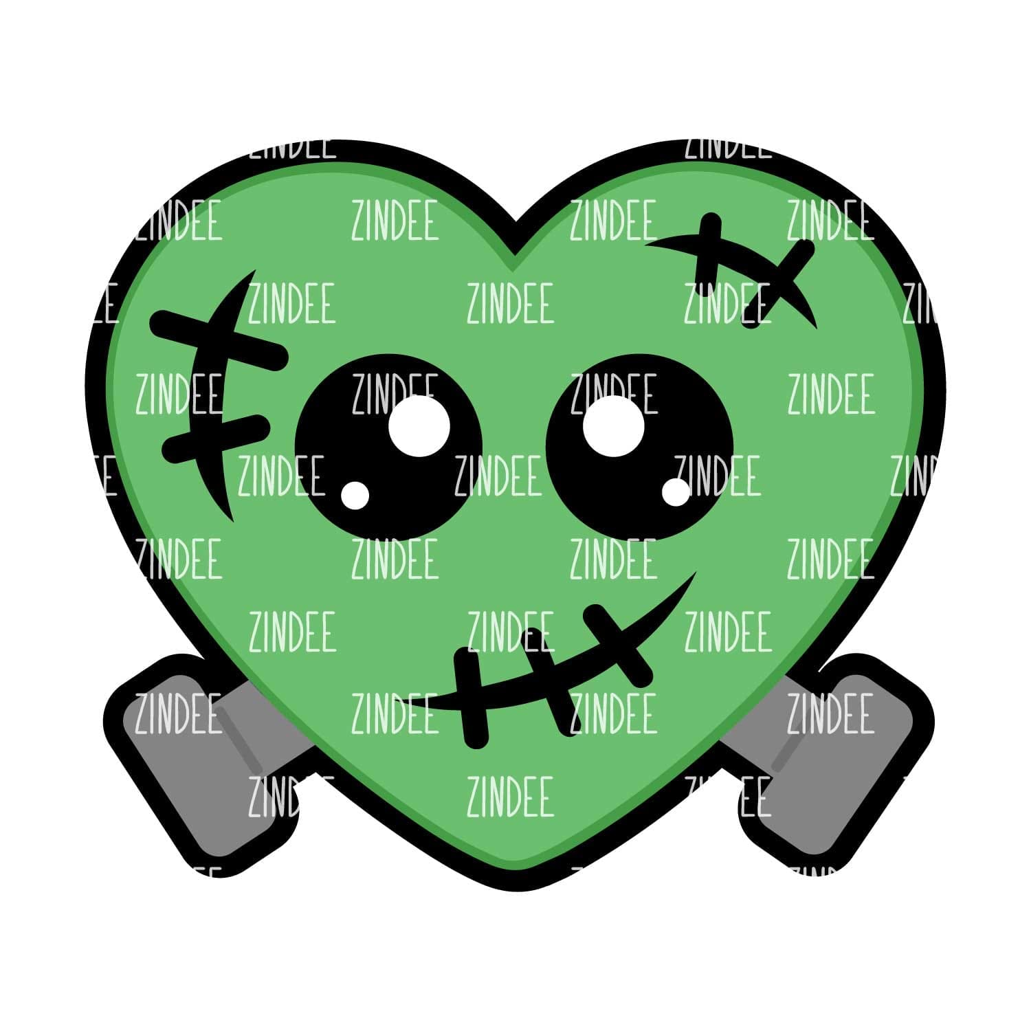 Frankenheart – Mini Acrylic Charm Blank (1.5") | Optional Sticker or UV DTF