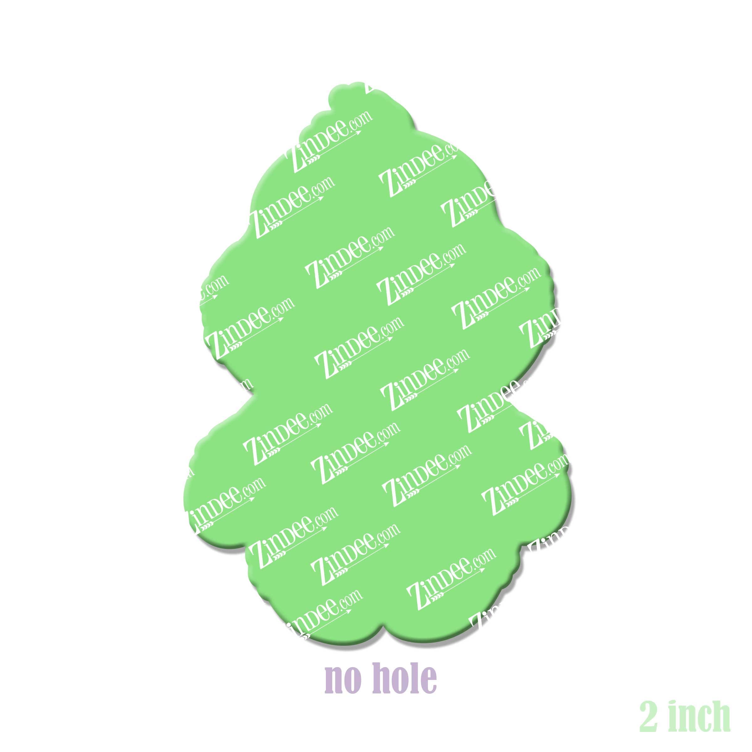 Furry Monster (GREEN) – Acrylic Badge Reel Blank (2") No Hole | Optional Sticker or UV DTF - Image 2