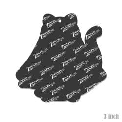 Alternative view of Ghost Cat – Acrylic Keychain Blank (3") | Optional Sticker or UV DTF