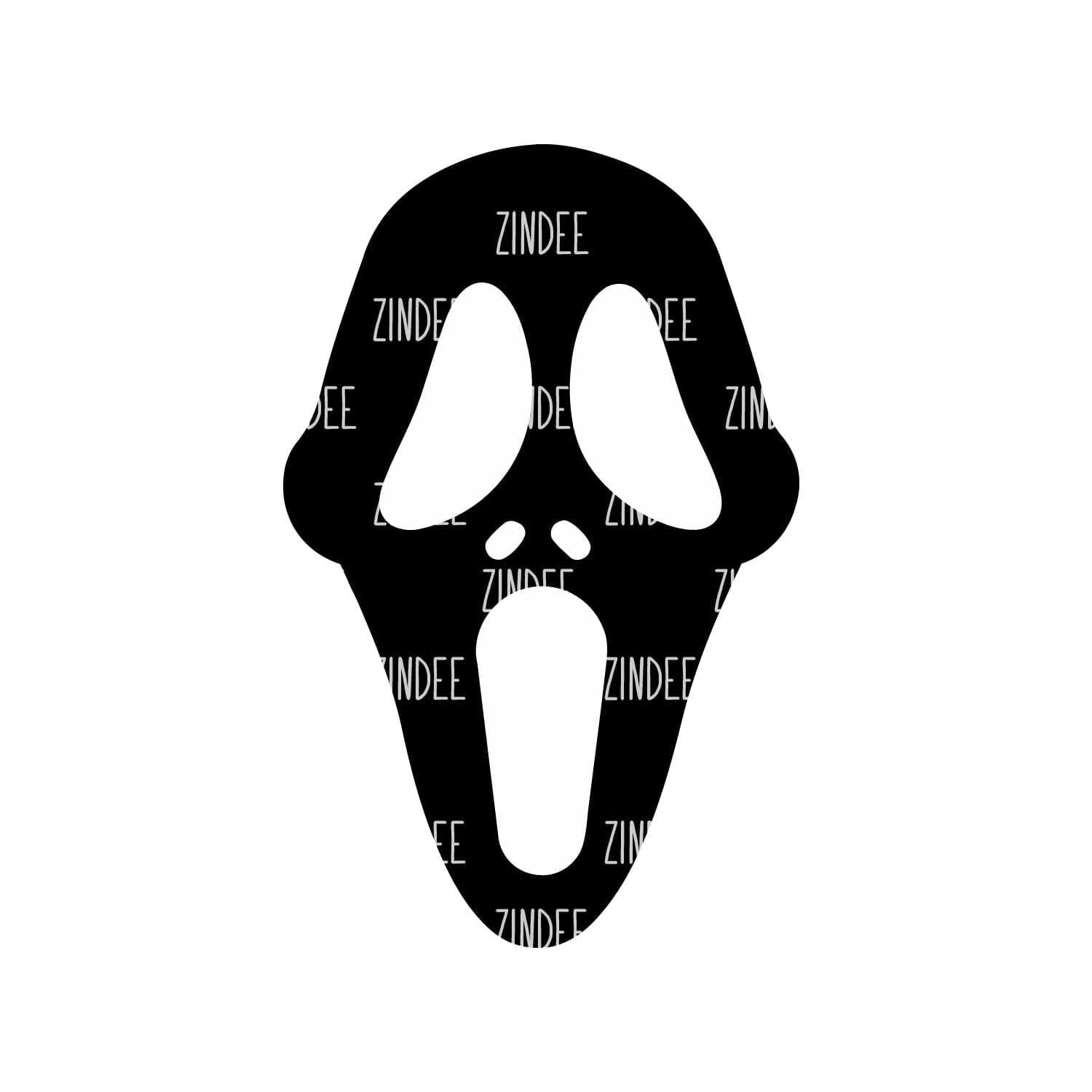 Ghost Face – Acrylic Badge Reel Blank (2") No Hole | Optional Sticker or UV DTF