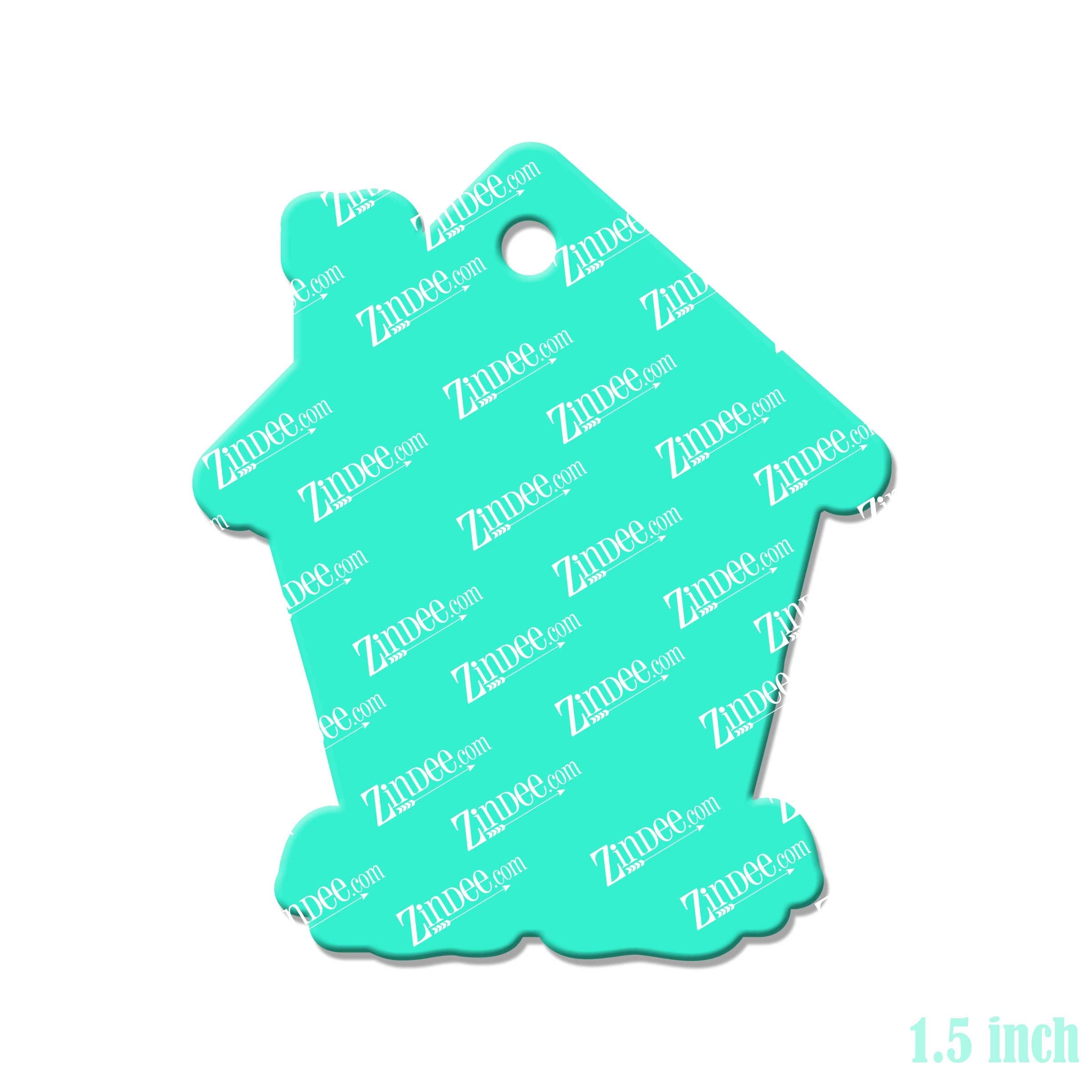 Gingerbread House – Mini Acrylic Charm Blank (1.5") | Optional Sticker or UV DTF - Image 2
