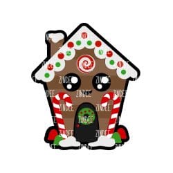 Gingerbread House – Mini Acrylic Charm Blank (1.5") | Optional Sticker or UV DTF
