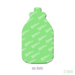Glass Milk Bottle acrylic blank (2 inch) NO HOLE