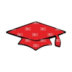 Grad Cap – Acrylic Keychain Blank (3") | Optional Sticker or UV DTF