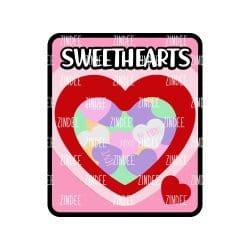 Heart Candy Box – Mini Acrylic Charm Blank (1.5") | Optional Sticker or UV DTF