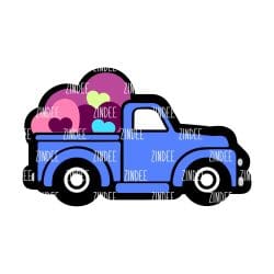 Heart Truck – Mini Acrylic Charm Blank (1.5") | Optional Sticker or UV DTF