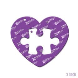 Heart with Puzzle Cut Out (2 piece) 3 inch