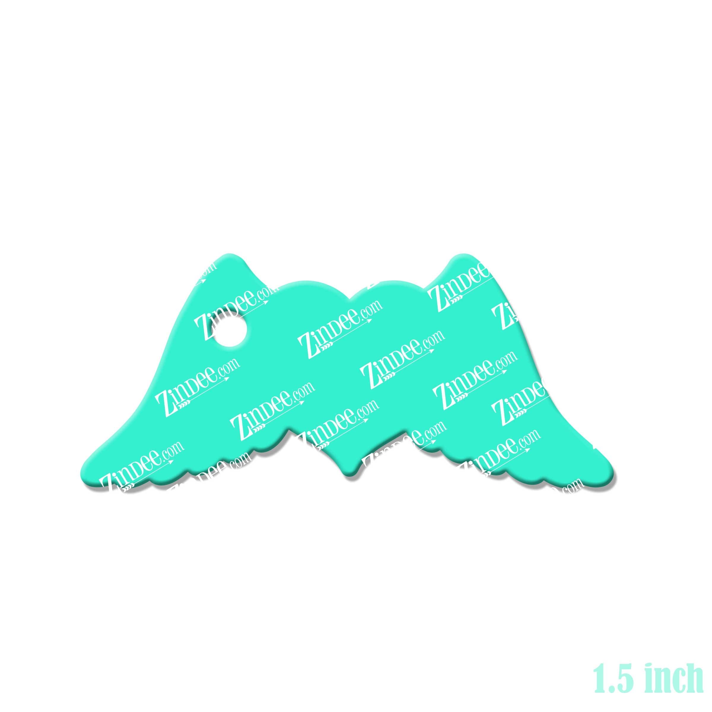 Heart with Wings – Mini Acrylic Charm Blank (1.5") | Optional Sticker or UV DTF - Image 2