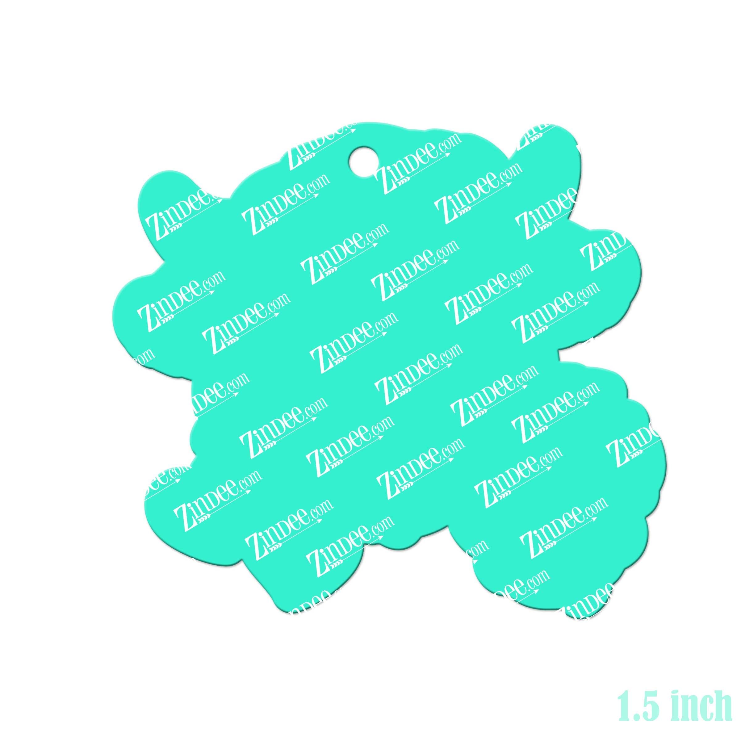 Rose Highland Cow – Mini Acrylic Charm Blank (1.5") | Optional Sticker or UV DTF - Image 2
