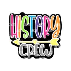 History Crew – Mini Acrylic Charm Blank (1.5") | Optional Sticker or UV DTF