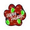 Holiday Paw Print – Mini Acrylic Charm Blank (1.5") | Optional Sticker or UV DTF