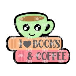 I Love Books – Mini Acrylic Charm Blank (1.5") | Optional Sticker or UV DTF
