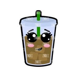 Iced Coffee – Acrylic Keychain Blank (2.5") | Optional Sticker or UV DTF
